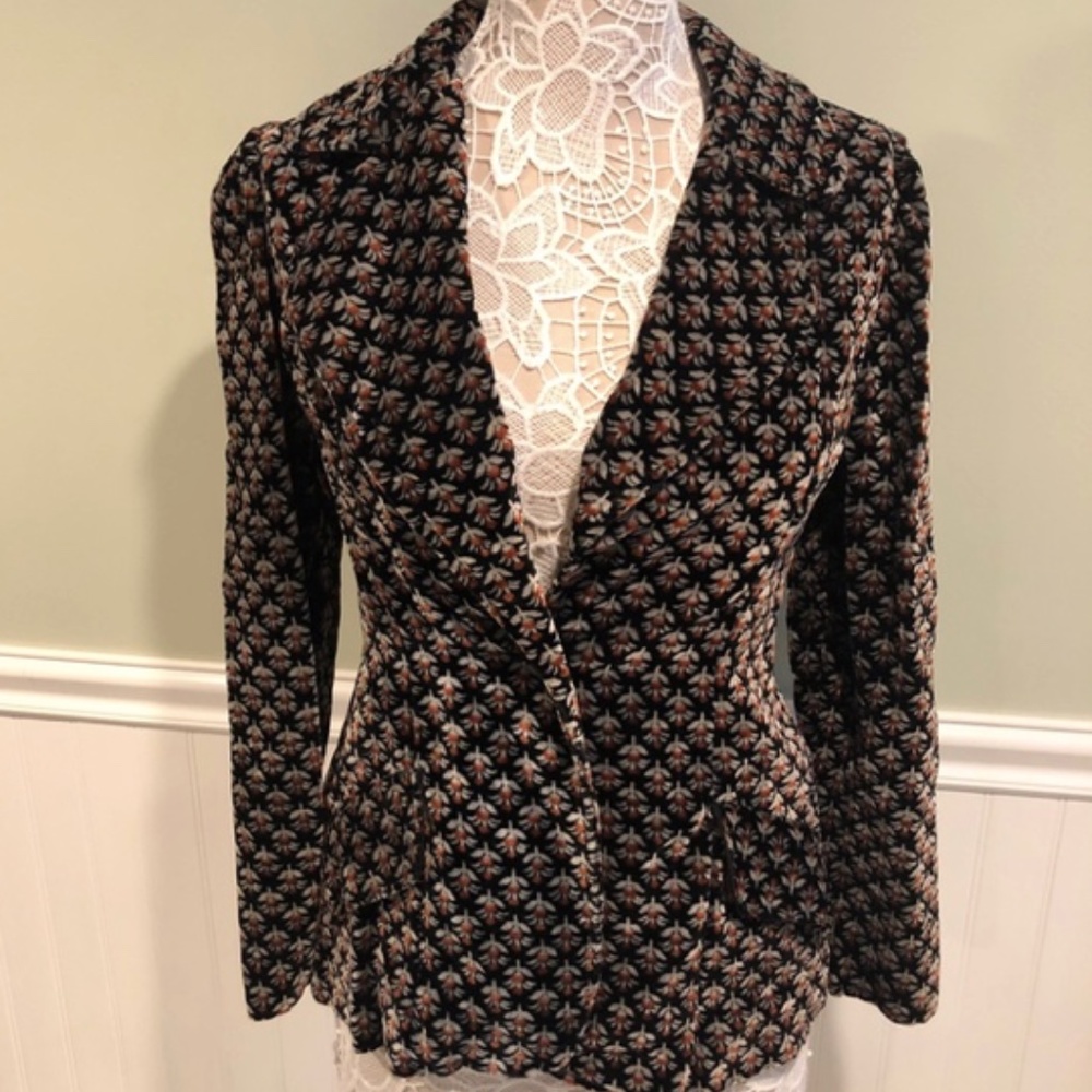 Vintage Velvet Suit with High Waist Pallazo Pants